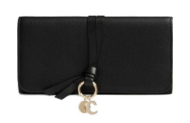 クロエ CHLOE 財布 Alphabet 長財布 アルファベット フラップ付きウォレット レザーロングウォレット ブラック グレー ブラウン CHC17AP942