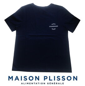 ラ・メゾン・プリソン(La Maison Plisson)Tシャツ/レディース/ネイビー/TSHIRT FEMME "PARIS CHAMPAGNE TEAM"【あす楽対応_関東】