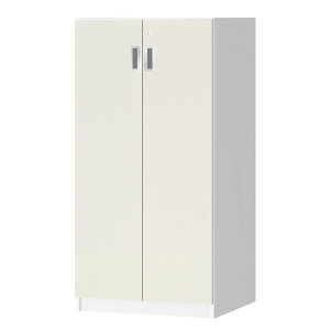 オーダーオフィスストッカー 奥行45(44.5cm)×高さ120(119.1cm)×幅45〜59cm 3段扉 本体色ホワイトウッド(WW)