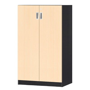 オーダーオフィスストッカー 奥行40(38.5cm)×高さ120(119.1cm)×幅60〜70cm 3段扉 本体色ブラック(BK)