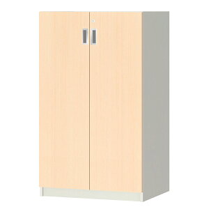 オーダーオフィスストッカー 奥行45(44.5cm)×高さ120(119.1cm)×幅60〜70cm 3段扉 本体色ホワイト(WH)