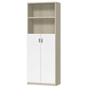 オーダーオフィスストッカー 奥行30(29.5cm)×高さ190(191.1cm)×幅60〜70cm 3段扉 本体色グレーオーク(GO)