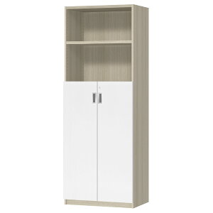 オーダーオフィスストッカー 奥行40(38.5cm)×高さ190(191.1cm)×幅60〜70cm 3段扉 本体色グレーオーク(GO)