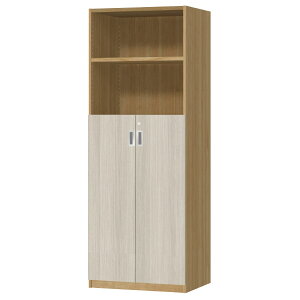 オーダーオフィスストッカー 奥行45(44.5cm)×高さ190(191.1cm)×幅60〜70cm 3段扉 本体色スモーキーブラウン(SMB)