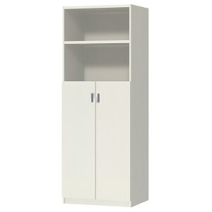 オーダーオフィスストッカー 奥行45(44.5cm)×高さ190(191.1cm)×幅60〜70cm 3段扉 本体色ホワイト(WH)