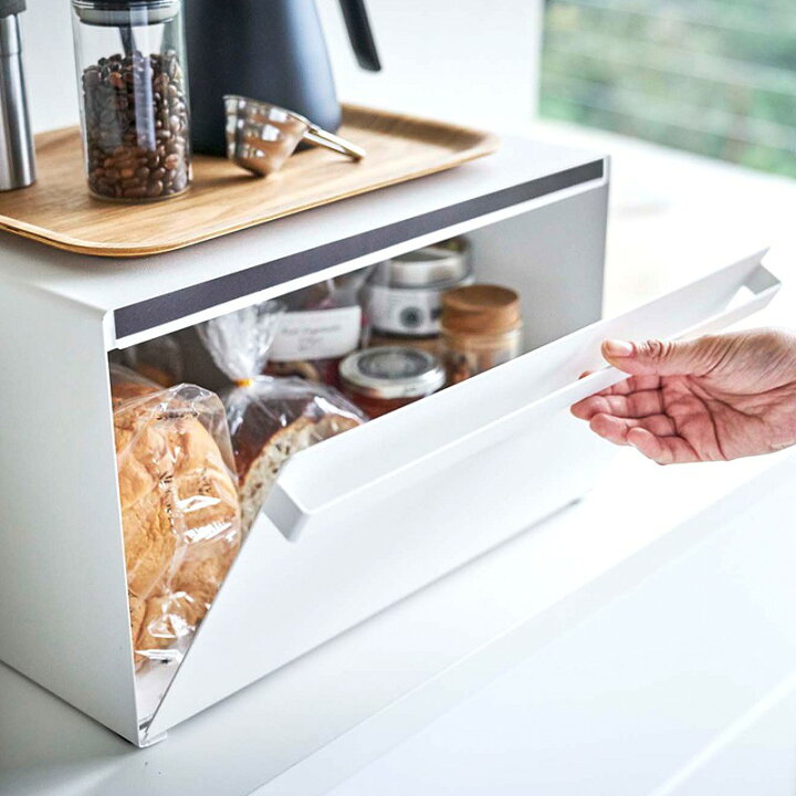 ブレッドケース タワー スリム 山崎実業 tower パンケース 縦型 2段 ブレッドボックス 調味料ラック 棚 ストッカー 食パン 収納 パン入れ  保存 収納ケース シンプル おしゃれ ホワイト ブラック モノトーン 5680 5681 | キッチン - Kitchen,その他 - Others  | Gulliver ... ブレッドケース パンケースおしゃれ スリム 食パン パン入れ 収納 引き出し 調味料ラック カウンター上収納 ストッカー ブレッドボ