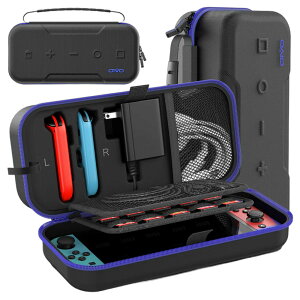 OIVO Switch/Switch有機ELモデル対応 収納ケース Nintendo Switch 収納バッグ ケース 耐衝撃 ニンテンドースイッチ カバー ポーチ ポータブル EVAポーチ 防水 防塵 大容量 ゲームカード収納 軽量 任天堂