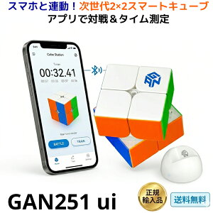 �y���S��3�����ۏ؁z GANCUBE GAN251 ui 2x2 �X�}�[�g�L���[�u �X�s�[�h�L���[�u �A�v���A�� ���Γ��� �K���L���[�u ���Z�p �X�}�z�ΐ� ���̃p�Y�� �m��ߋ� �]�g�� �������� �q�� ��l �v���[���g