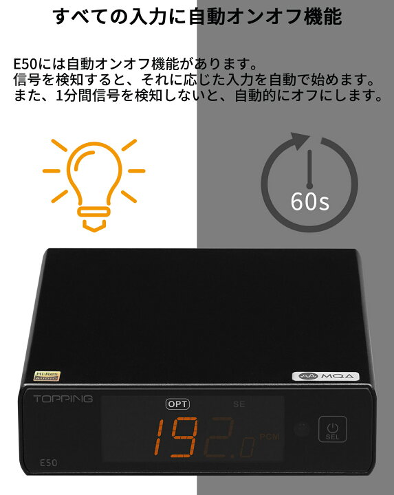 楽天市場】Topping E50 ES9068AS搭載 DAC ハイレゾ ハイレゾオーディオ 