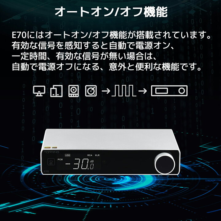 楽天市場】Topping E70 USB DAC ES9028Pro フル バランス ダック 