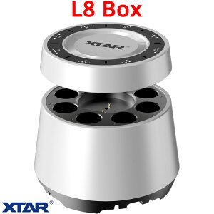 XTAR L8 Box ���`�E���C�I���d�r �[�d�� 8�{ �G�N�X�^�[ 1.5V 3.6V 3.7V ���`�E���C�I�� 1.2V �j�b�P�����f �P�O �P�l 18650 21700 �}���`�T�C�Y �����[�d �d�r �o�b�e���[�`���[�W���[ �}�� ���� �[�d ��