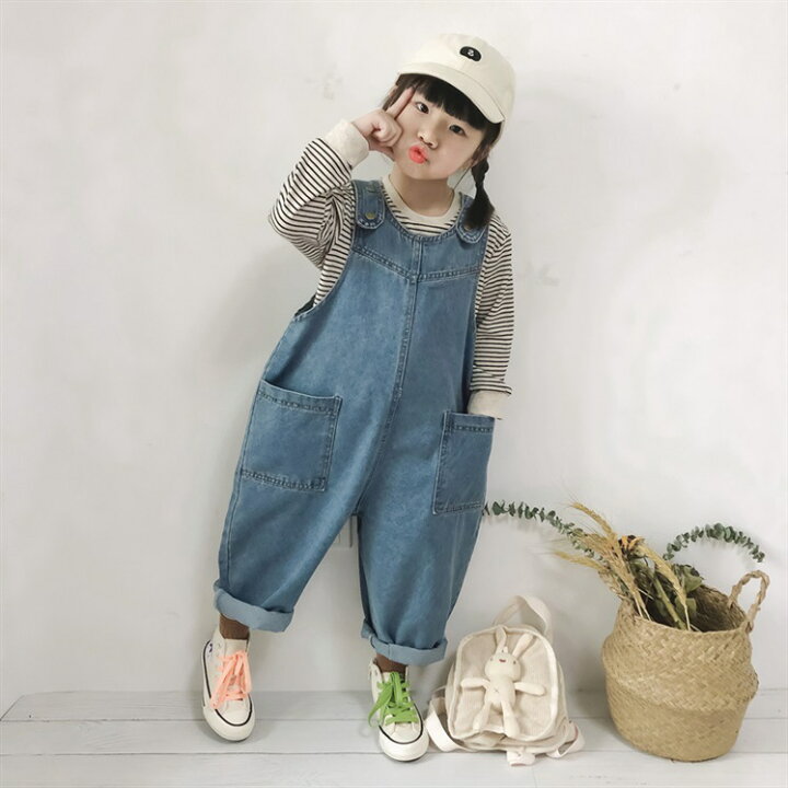 楽天市場】サロペットパンツ キッズ オールインワン 女の子 男の子 