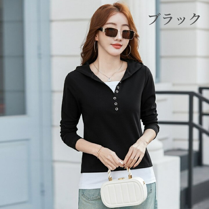楽天市場】カットソー tシャツ レディース 春 重ね着 レイヤード風 