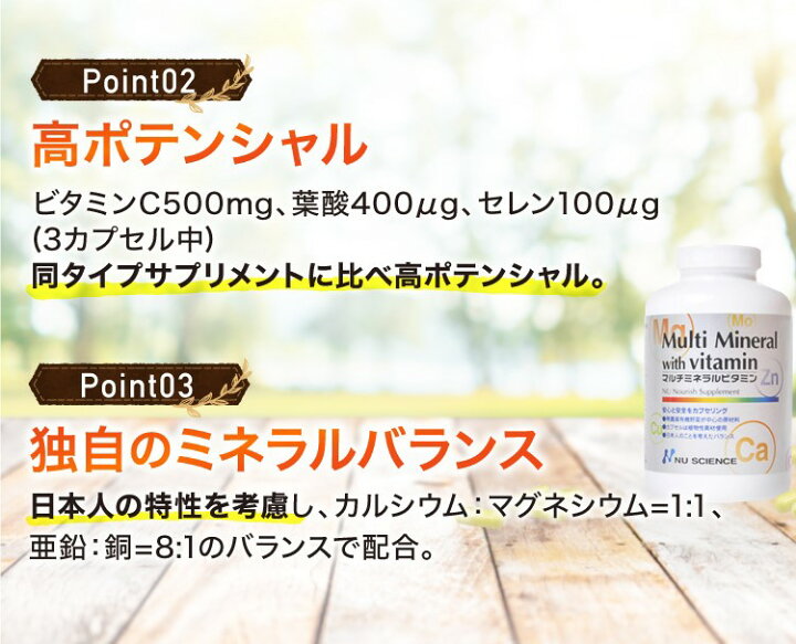 楽天市場】マルチミネラルビタミン ｜ 180粒 ニューサイエンス サプリ  