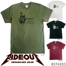 メンズ 半袖 Tシャツ【 スノボ スノーボード 人気ブランド/ rideout(ライドアウト) シンプル ロゴプリント S/S Tシャツ RST4203 】 レディース ユニセックス/ スポーツ スキー ボード アウトドア 無地