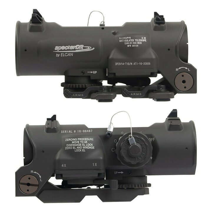 楽天市場】ELCAN SPECTER DRタイプ 4倍固定スコープ DE スコープ 