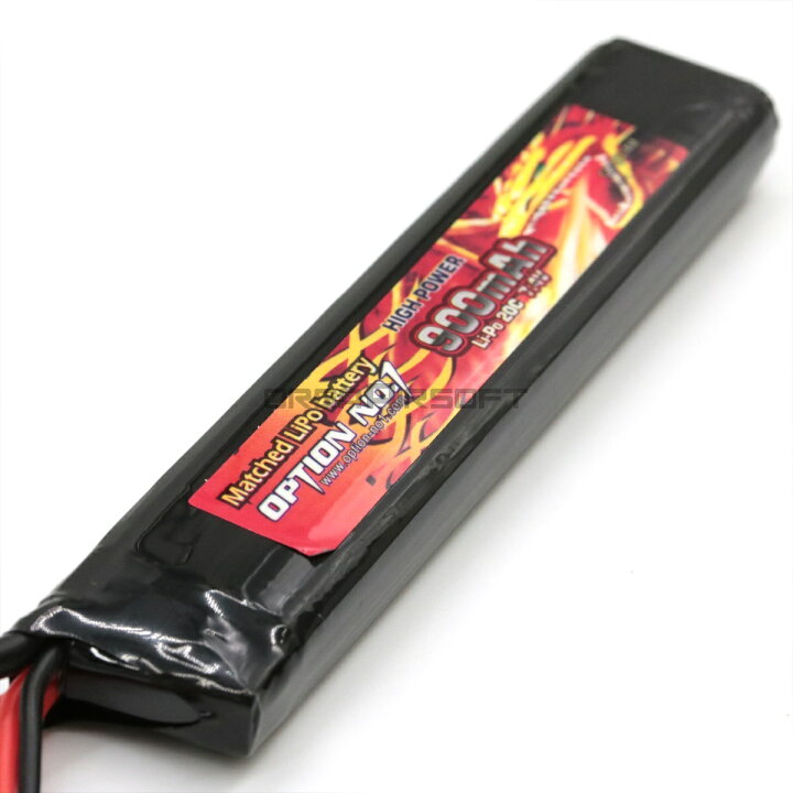 Option No 1 Lipo 20C 7 4V 900mAh 電動ガン バッテリー オルガエアソフト店