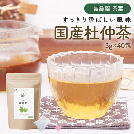 杜仲茶 国産 ティーバッグ 3g×40包 保存料 着色料 無添加 無農薬 無漂白 健康茶 美容 お茶 トチュウ茶 とちゅう茶 ノンカフェイン 遠赤焙煎 アスペルロシド ケルセチン 胆汁酸 コレステロール 健康菜茶 送料無料