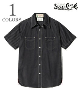 SUGAR CANE FICTION ROMANCE �V���K�[�P�[�� ����|�E�H�o�b�V���X�g���C�v|���[�N�V���c�w8.5oz. WABASH STRIPE WORK SHIRT�x�y�A���J�W�E���[�N�zSC39702