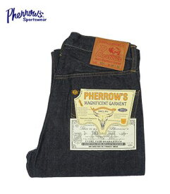 PHERROW'S フェローズ バッファローホーンステッチ|13.75oz|オリジナルインディゴデニム『ストレートジーンズ』【アメカジ・デニム】521SW(Denim)(std-jeans-pherrows)
