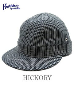PHERROW'S フェローズ 斑デニム|シャンブレー|ヒッコリー|ワークキャップ『WORK CAP』【アメカジ・キャップ】22W-PWC1(Hat & Cap)