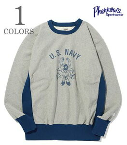 PHERROW'S �t�F���[�Y ����|���o�[�X�؂�ւ�|2-TONE|�X�E�F�b�g�wU.S.NAVY Bill the Goat SWEAT�x�y�A���J�W�E�~���^���[�z25W-PRWS-TT1