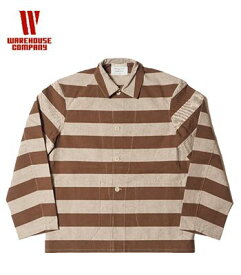 WAREHOUSE ウエアハウス 硫化先染セルヴィッチダックストライプ|プリズナージャケット『BROWN PRISONER JACKET 7605』【アメカジ・ワーク】2215