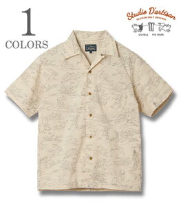STUDIO D'ARTISAN �X�e���f�B�I�_���`�U�� ����|�R�b�g��|�I�[�v���J���[�V���c�w���b�Y�� Open Collar Shirt�x�y�A���J�W�E�A���n�z5736