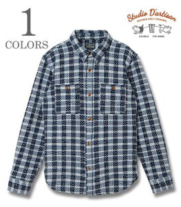 STUDIO D'ARTISAN �X�e���f�B�I�_���`�U�� ����|��ǒ��h���q|���[�N�V���c�wINDIGO NORAGI SASHIKO SHIRT�x�y�A���J�W�E���[�N�z5737