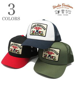 STUDIO D'ARTISAN �X�e���f�B�I�_���`�U�� �X�i�b�v�o�b�N|���b�V���L���b�v�wTWO PIG MARK MESH CAP�x�y�A���J�W�E���[�N�z7572