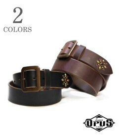 OPUS オーパス ホーウィン|U.Sオイルレザー|スタッズベルト『40mm OIL LEATHER BELT』【アメカジ・ベルト】OHB-02OG(Belt)(std)