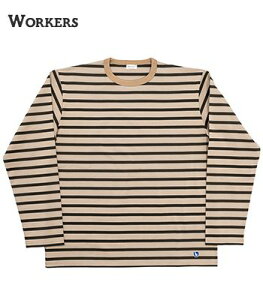 WORKERS ���[�J�[�Y ����|�N���[�l�b�N|�{�[�_�[TEE�wBorder T Long,Crew�x�y�A���J�W�E�J���b�W�z25s-6-border