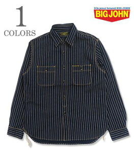 BIG JOHN �r�b�O�W���� ����|�E�H�o�b�V���X�g���C�v|���[�N�V���c�w10oz SELVADGE DENIM WABASH WORK SHIRTS�x�y�A���J�W�E���[�N�zMS005E