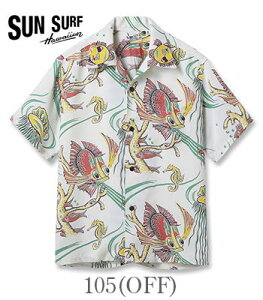 SUN SURF �T���T�[�t SHORT SLEEVE RAYON ALOHA SHIRT '25MODEL�wBUG EYED FISH�x�y�A���n�E�m���zSS39417