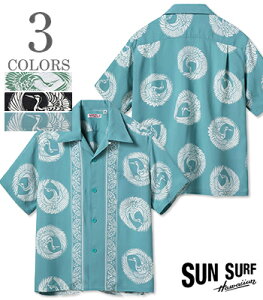 SUN SURF �T���T�[�t SHORT SLEEVE RAYON ALOHA SHIRT '26MODEL�wORIENTAL BORDER�x�y�A���n�E�a���zSS39629