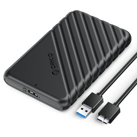【あす楽】ORICO 2.5インチ HDD ケース USB 3.0接続 SATA ハードディスクケース 9.5mm/7mm SATA HDD SSD 対応 工具不要 UASP対応 ブラック