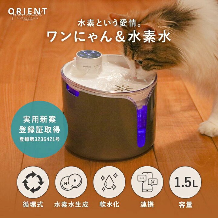 楽天市場】ワンにゃん＆水素水 水素水 自動給水器 犬 猫 ペット用 健康 