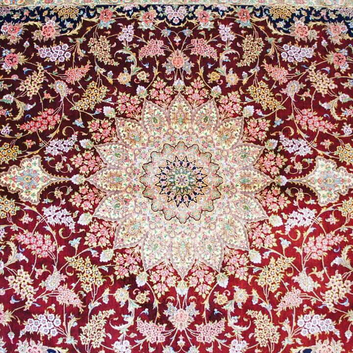楽天市場】ペルシャ絨毯 【本物イラン産】 クム シルク マルージ工房 