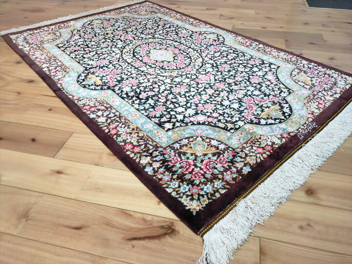 楽天市場】ペルシャ絨毯 【本物イラン産】 120x78cm クム シルク 