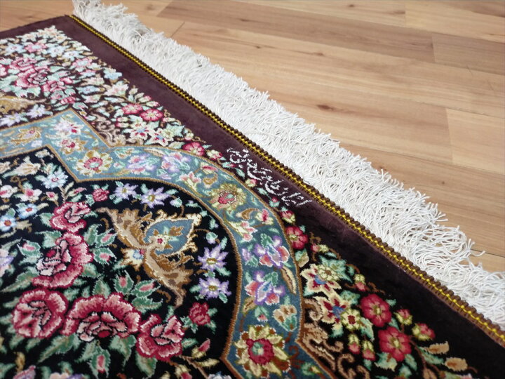 楽天市場】ペルシャ絨毯 【本物イラン産】 120x78cm クム シルク 