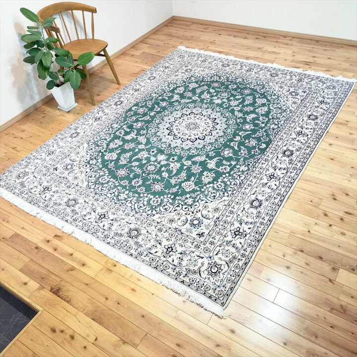 楽天市場】ペルシャ絨毯 【本物イラン産】 ナイン産 マット アイボリー 