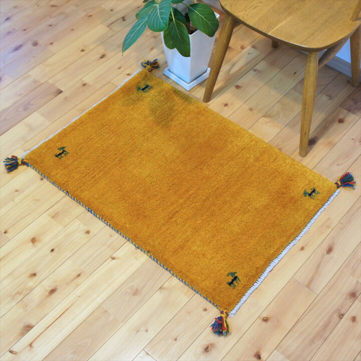 楽天市場】ペルシャ ギャッベ 本場イラン産 88x60cmセール ギャベ 玄関 