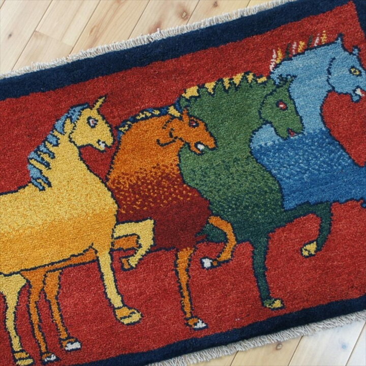 楽天市場】ぺルシャ ギャッベ 【本場 イラン産】 90x60cm ギャベ 玄関 