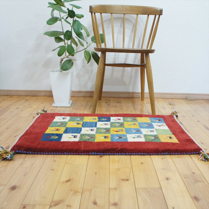 楽天市場】ぺルシャ ギャッベ 【本場 イラン産】 88x58cm 厚み 2.26cm 