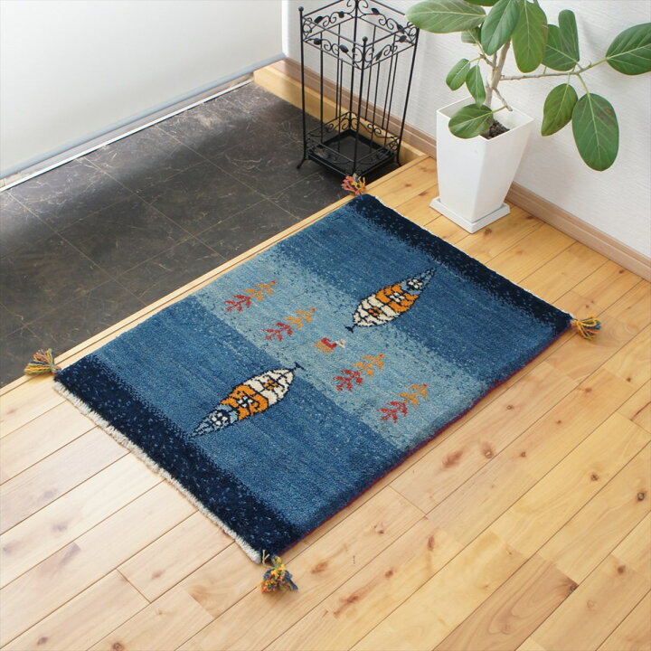 楽天市場】ペルシャ ギャッベ 本場イラン産 88x60cm 厚み 2.25cm 