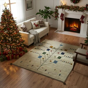 yV Mbx {CY AC{[ NX}X c[ Xmas UN O Mx E[100% VRf ؐ D O~ Gabbeh I[V[Y 1.5 \t@O 187x152cm x[W 