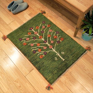 �y���V�� �M���b�x �{��C�����Y 88x60cm ���� 2.14cm �O���[�� �ΐF �����̖� �� �E�[��100% �Z�[�� �M���x ���փ}�b�g �V�R�f�� ���ؐ��� ��D�� �O�~ ���O Gabbeh �Ԃ��������S �V�q���� RJ7356G