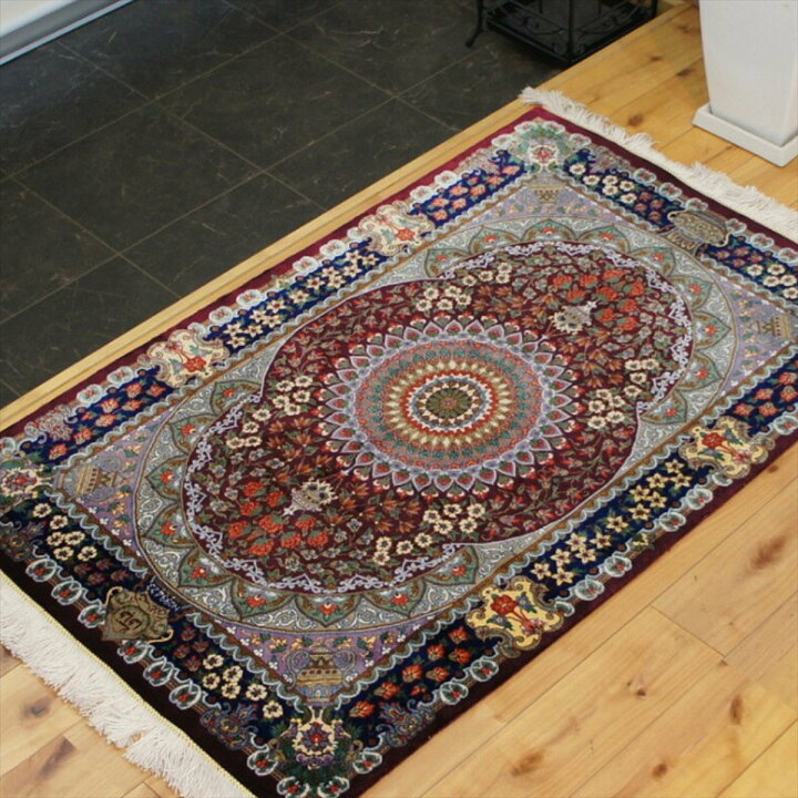 楽天市場】ペルシャ絨毯 【本物イラン産】 クム シルク タバタバイ工房 