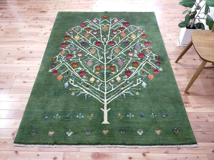 楽天市場】ペルシャ ギャッベ 本場イラン産 ザクロ柄 ラグ ギャベ  