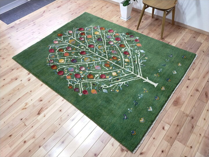 楽天市場】ペルシャ ギャッベ 本場イラン産 ザクロ柄 ラグ ギャベ  